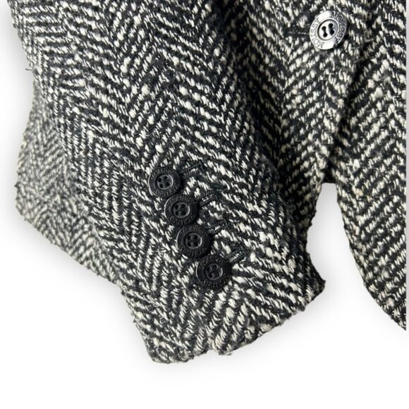 Moussy Vintage Black & White  Tweed Blazer 2 - Picture 5 of 13